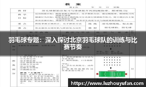 羽毛球专题：深入探讨北京羽毛球队的训练与比赛节奏